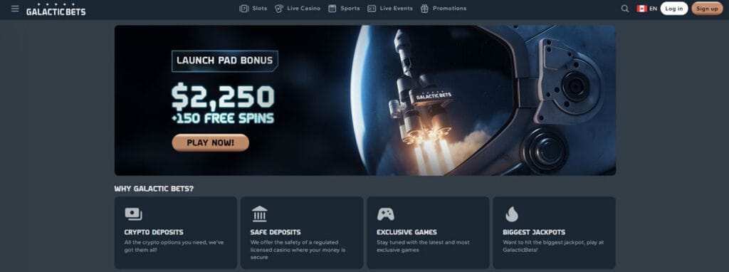 Galactic Bets Casino Offizielle Website